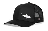 HAKA Shark Embroidered Trucker Hat, Outdoor Hat for Men & Women, Adjustable Baseball Cap, Mesh Snapback, Golf Hat - Black